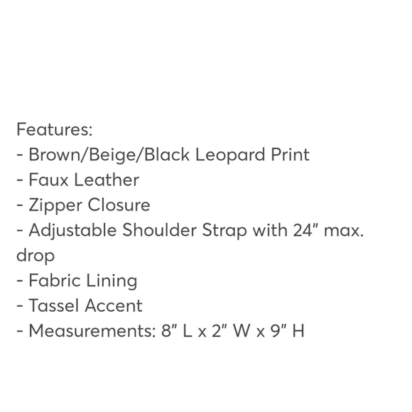 Canteen Crossbody Vegan Leather Leopard Print Bag - Picture 6 of 6